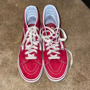 Vans Women’s Red High-Top Sneakers